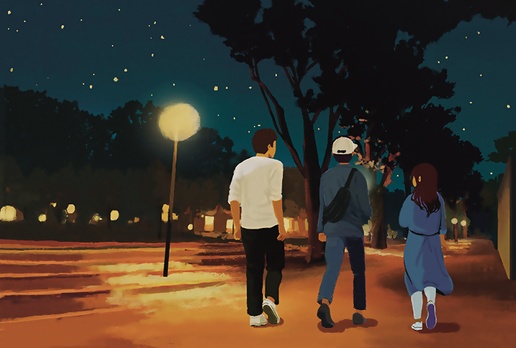 写真:夜さんぽのイメージポスター