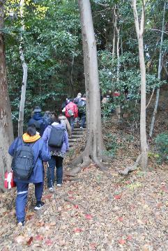 写真：鷲津砦跡への上り坂