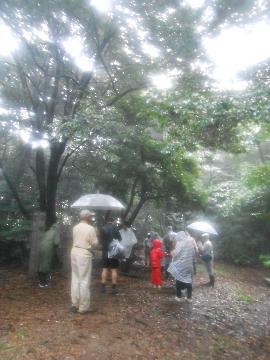 写真：鷲津砦跡に到着、心拍数を計測