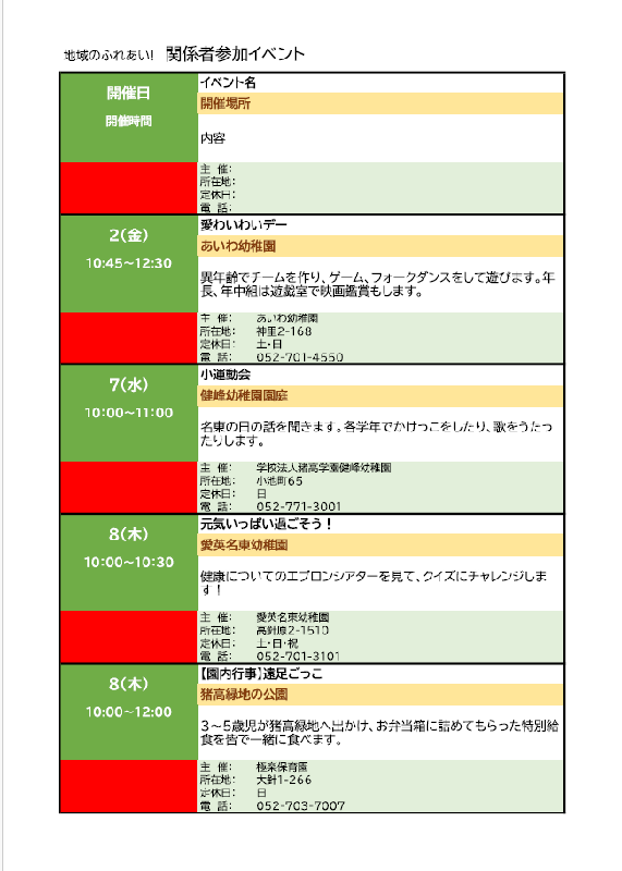 写真：名東ウィーク関係者参加イベント参加事業者・団体その1