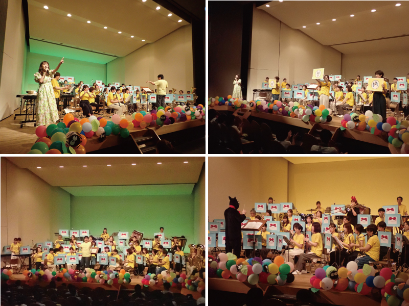 写真：歌手の方やゲームコーナーの様子