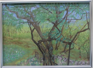 写真：日本画の部　教育委員会賞受賞作品