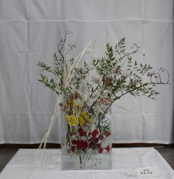 写真：玄関花の様子