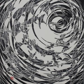 写真：日本画の部　区長賞受賞作品