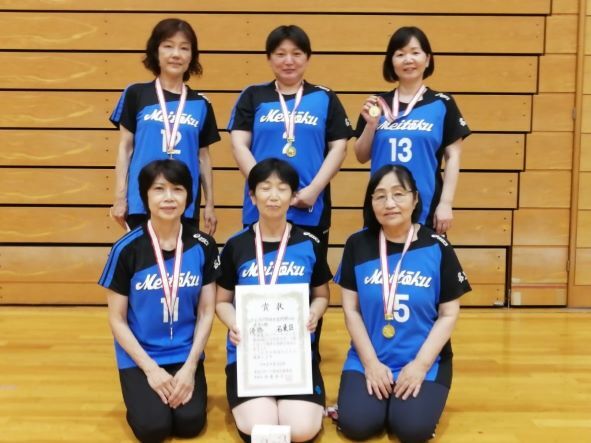写真：レクリエーションインディアカ（女子の部）優勝チームの様子