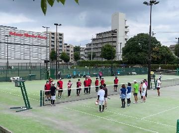 写真:ソフトテニス大会の様子