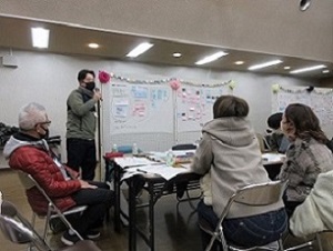 写真：コロナ禍における地域活動支援ワークショップ（令和4年度天白区コミュニティ交流会）　グループの発表