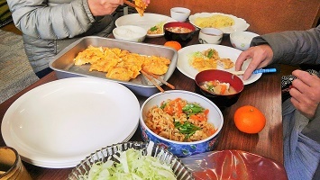 写真：ベテランスタッフが腕によりをかけた料理たち