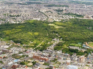 写真：相生山を上空から望む