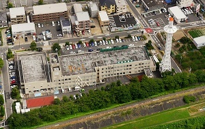 写真：天白区役所を上空から望む