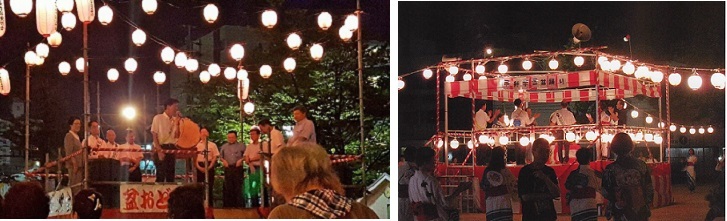 写真：やぐらの上でのあいさつの様子です