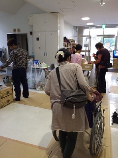 写真：熊本の避難所内風景