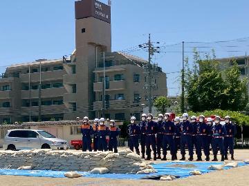 写真：水防工法訓練の様子