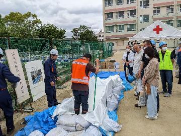 防災訓練の写真（ブースB）