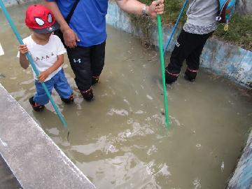 水防訓練の写真（ブースB）
