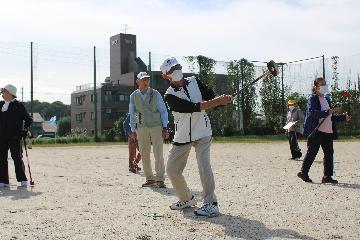 写真：豪快なスイング