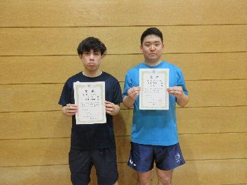 写真：シングルス男子1部の入賞者の皆様