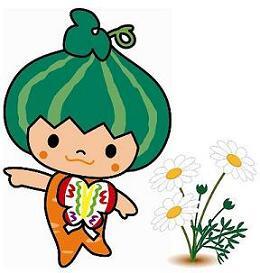 イラスト：かぼっちと区の花マーガレット