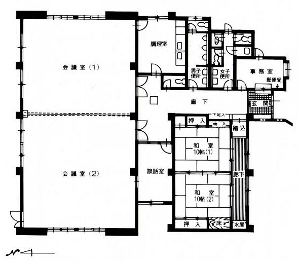 イラスト:原コミュニティセンター平面図