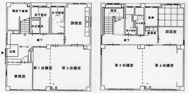 イラスト:植田北コミュニティセンター平面図