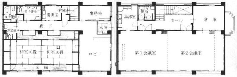 イラスト:大坪コミュニティセンター平面図