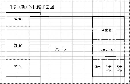 イラスト:平針新公民館平面図