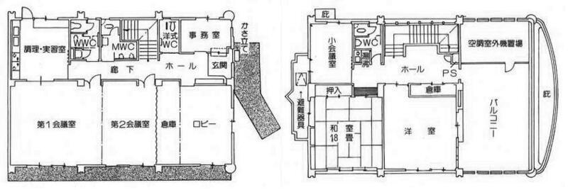 イラスト:平針南コミュニティセンター平面図