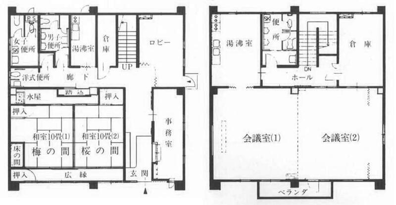イラスト:平針北コミュニティセンター平面図