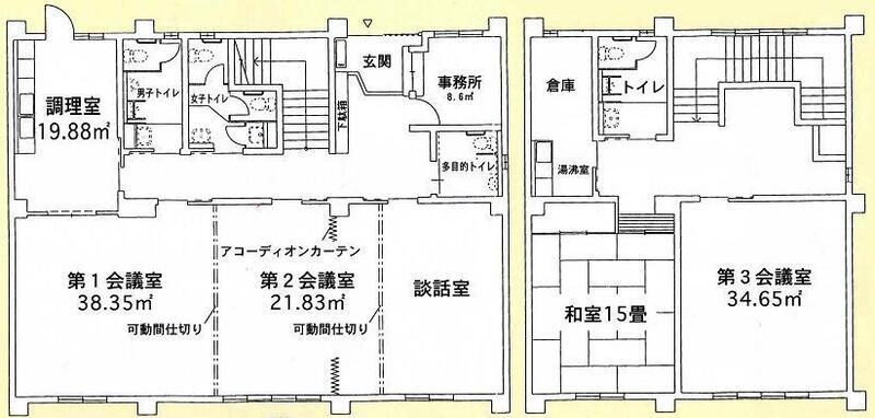 イラスト:野並コミュニティセンター平面図