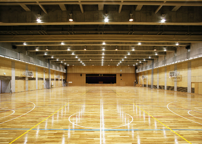笹島中改築及び笹島小新築体育館内部写真