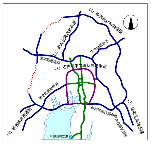 写真：名古屋圏道路ネットワーク図