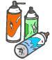 スプレー缶類のイラスト