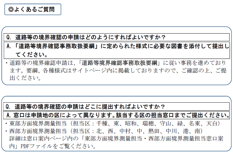 写真:よくあるご質問の抜粋