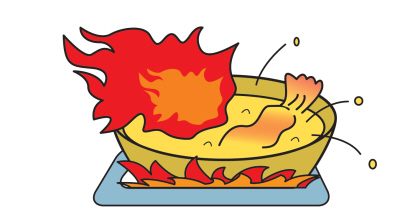 天ぷら油のイラスト