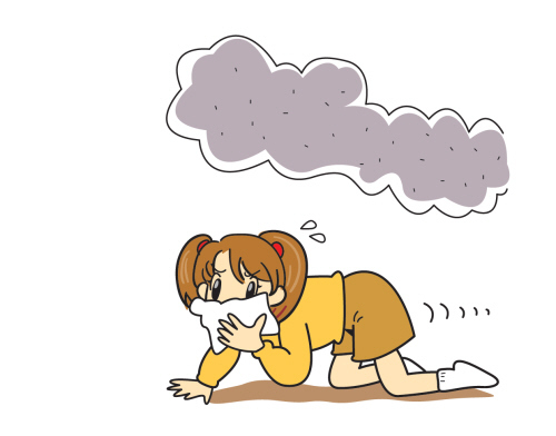 避難のイラスト