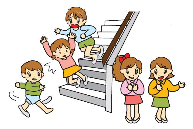 イラスト:学校で地震が起きた時