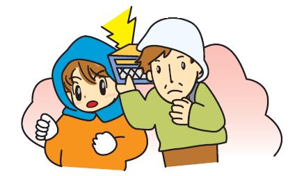 イラスト:ラジオによる情報収集