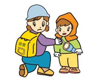 イラスト:避難する時の服装