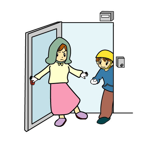 イラスト:外に避難する時の服装