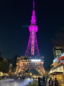 点灯後の中部電力ミライタワー写真