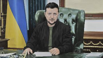 写真:ゼレンスキー大統領の絵画