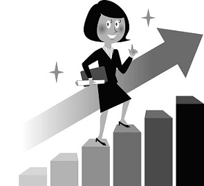 女性が活躍するイメージのイラスト