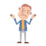 悩んでいる男性のイラスト