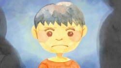 イラスト:困った様子の男の子