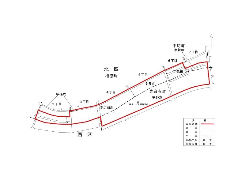 地図:福徳町地区の実施前の町名・町界図