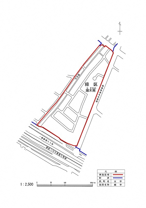 地図:地区の実施後の町名・町界図