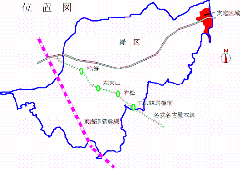 地図:緑区赤松地区の位置図