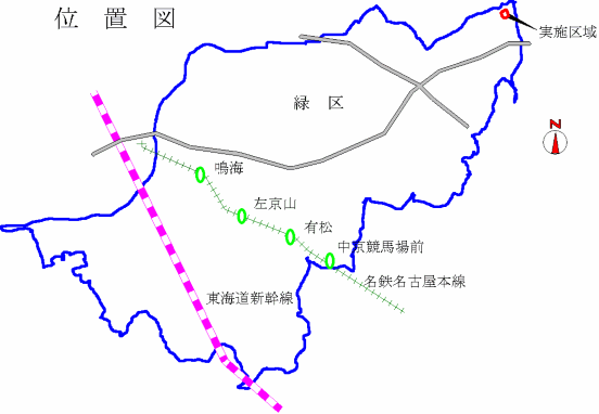 地図:緑区赤松北部地区の位置図
