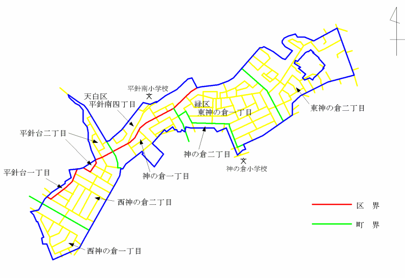 地図:神ノ倉東部地区の変更後の図