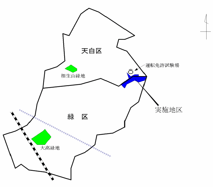 地図:神ノ倉東部地区の位置図